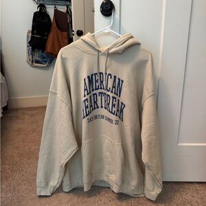 ZACH BRYAN CUSTOM MADE American Heartbreak Beige Hoodie